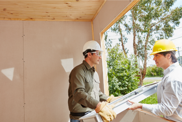 Window Fitters Mounting New Window